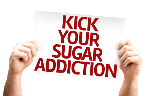 "kick your sugar addiction" sign